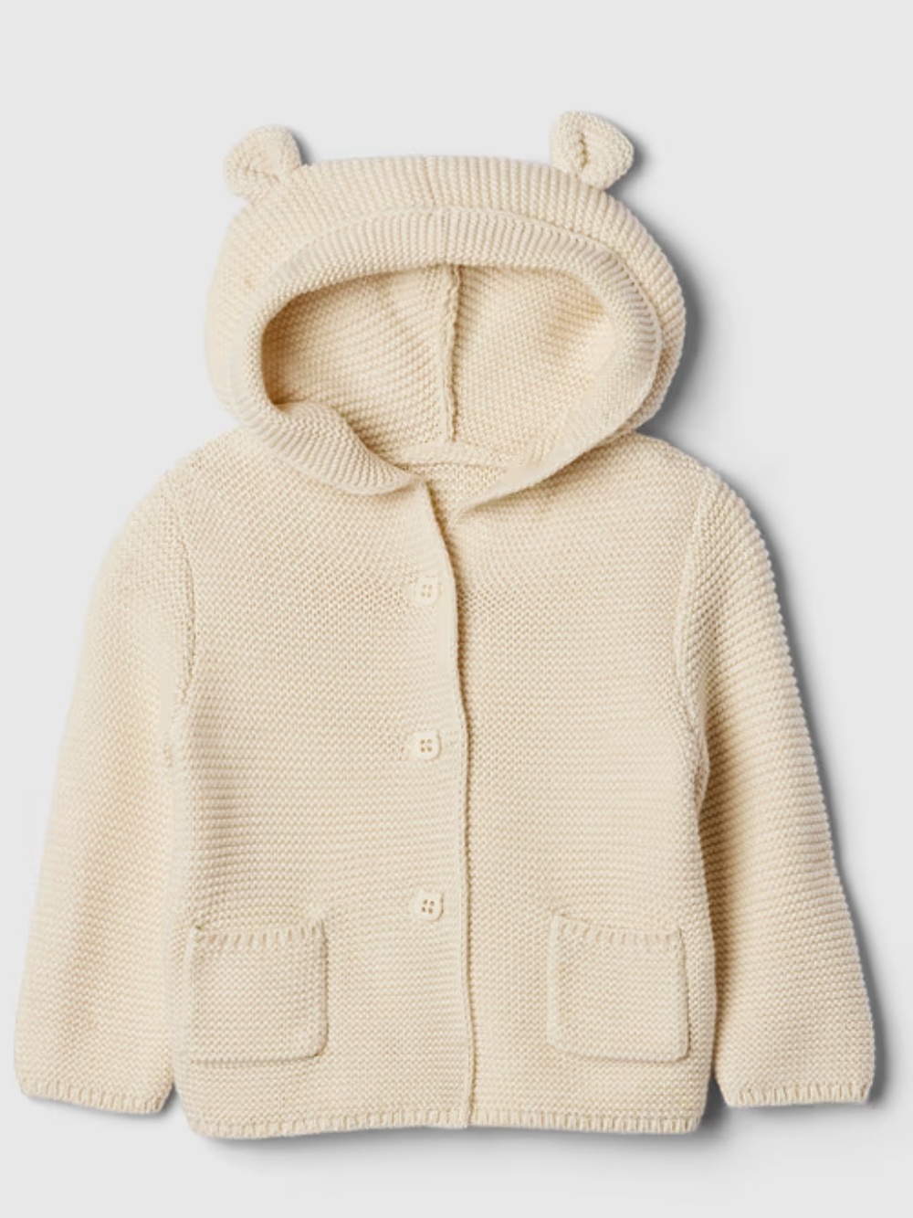 Baby Gap Baby Bear Cardigan Sweater Cream Size 18-24 Months